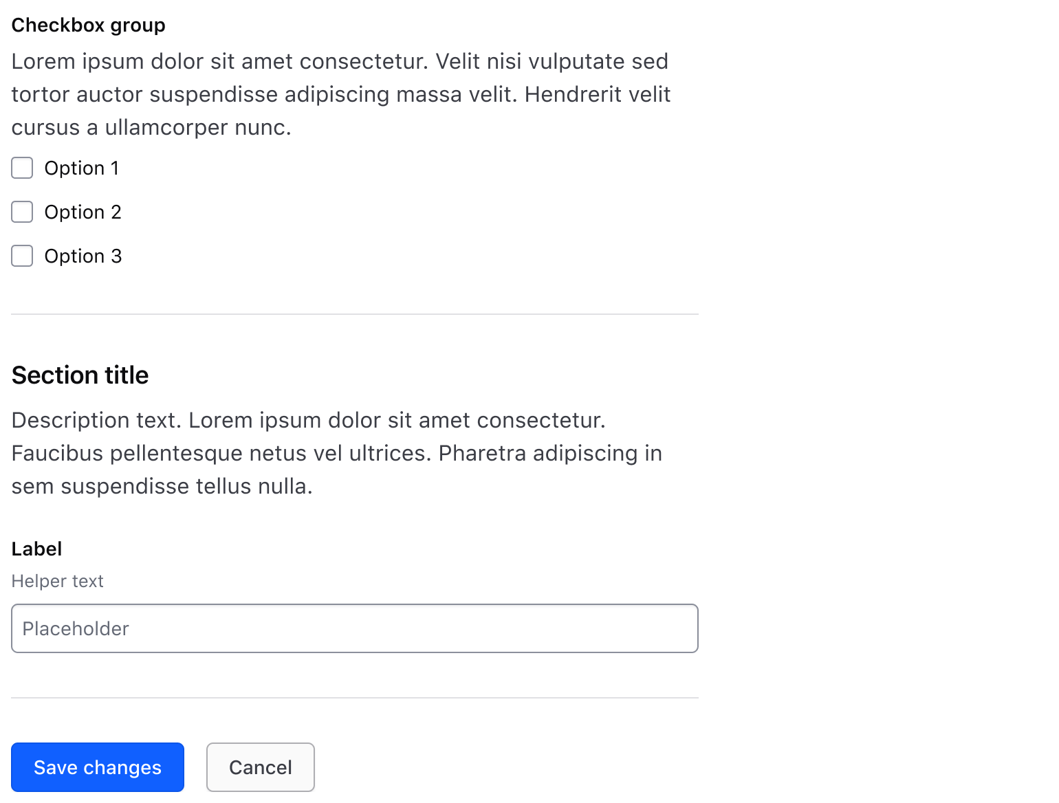 Separator being uses after all the content in a form